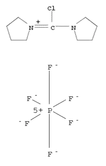 Molecular Structure of 135540-11-3 (1-(Chloro-1-pyrrolidinylmethylene)pyrrolidinium hexafluorophosphate)